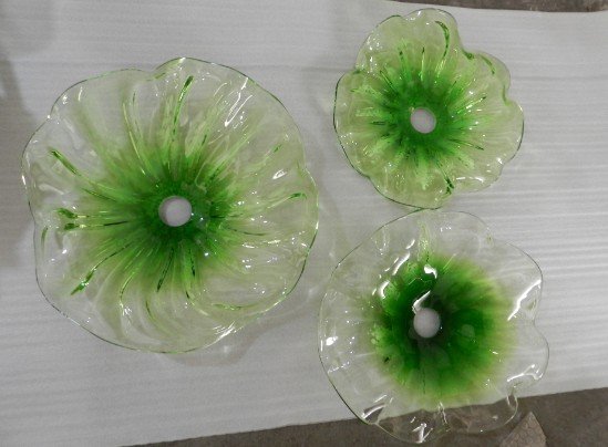 lotus flower glass for installing art of hotel custom made lamps from China HB hotel light factory