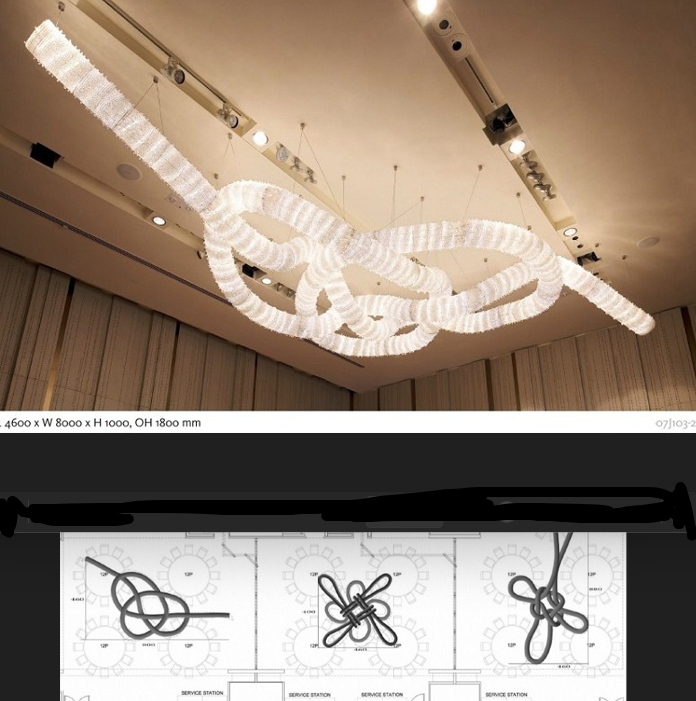 the hotel lobby chandelier lighting shop drawing from HB China hotel lighting company